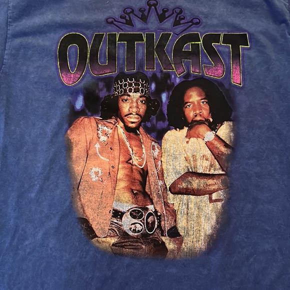 OUTCAST Graphic TShirt Blue Large UNISEX - Picture 3 of 5
